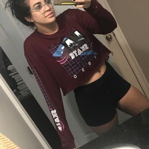 Long sleeve crop T-shirt